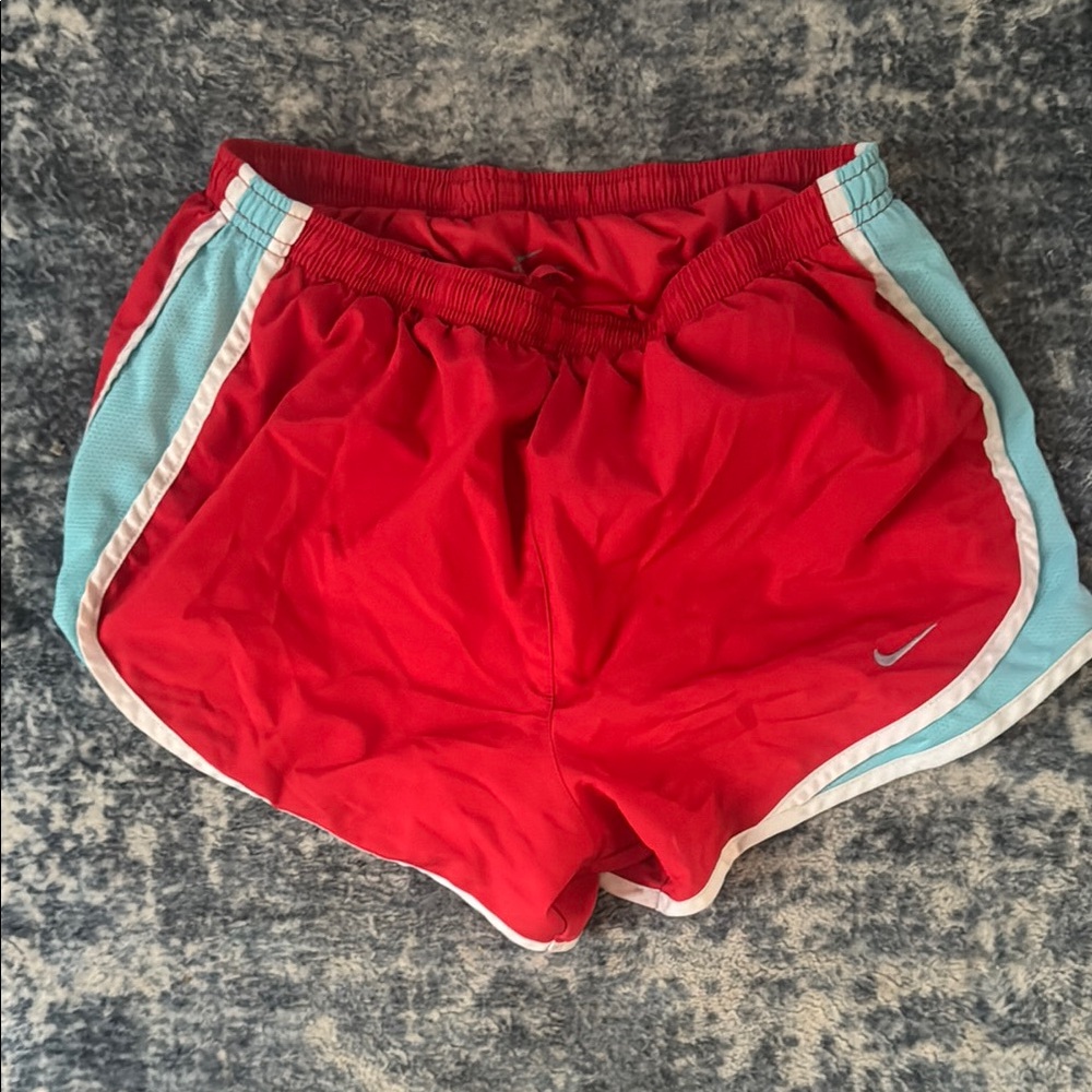 Nike Red and Blue Athletic Shorts for Performance